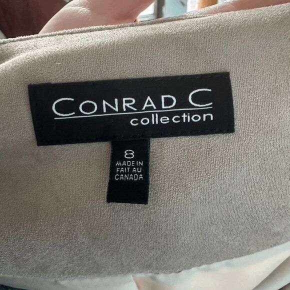 Conrad C Collection Pink & Tan Ombre Knit Zip Jacket Chic Spring Cardigan Size 8 - Picture 8 of 10